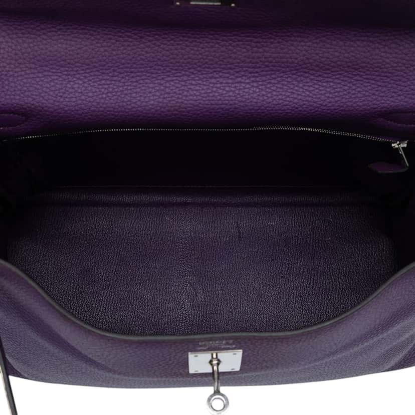 Hermès Togo Kelly II Retourne 35 Purple Leather Very good condition - Model View