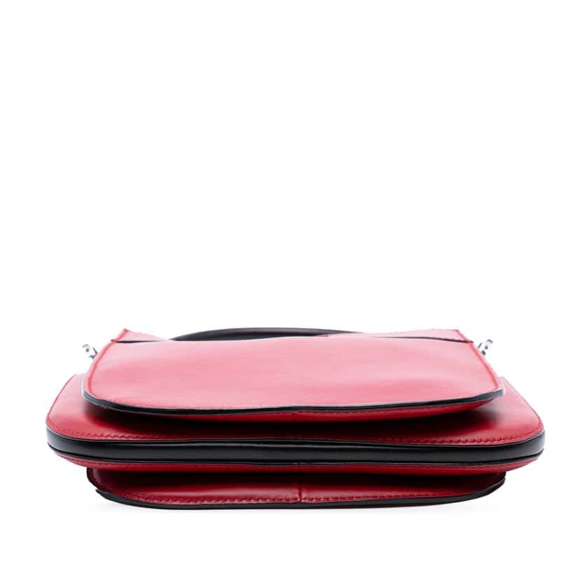 Prada Small City Calf Margit Satchel Red Leather Good condition - Inside View