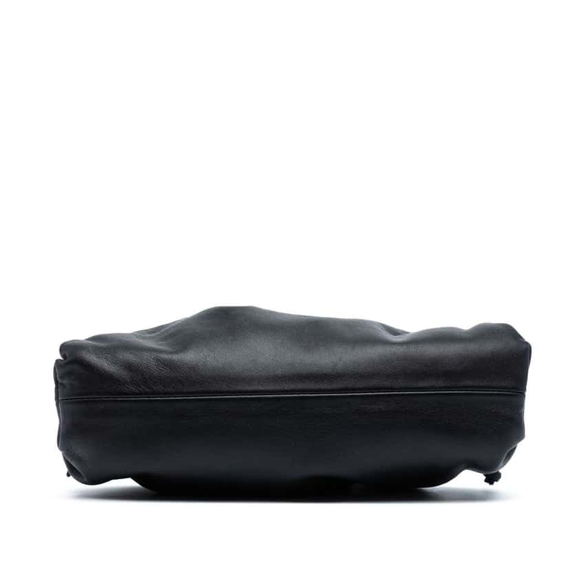 Bottega Veneta Lambskin The Mini Pouch Crossbody Black Leather Good condition - Inside View