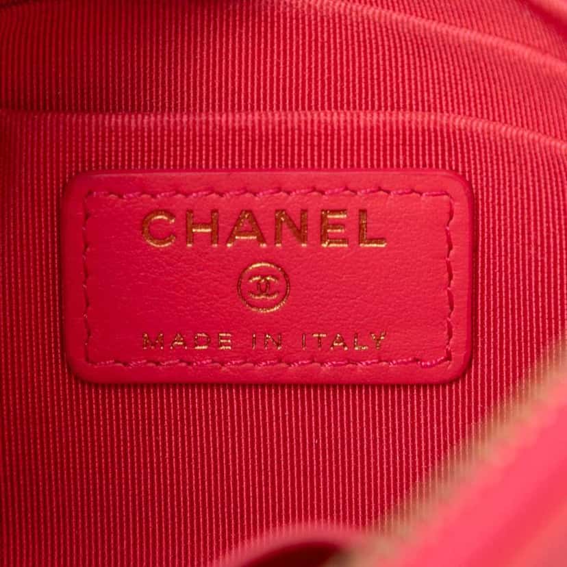 Chanel Small Lambskin 19 O Case Pouch Pink Leather Good condition - Box View