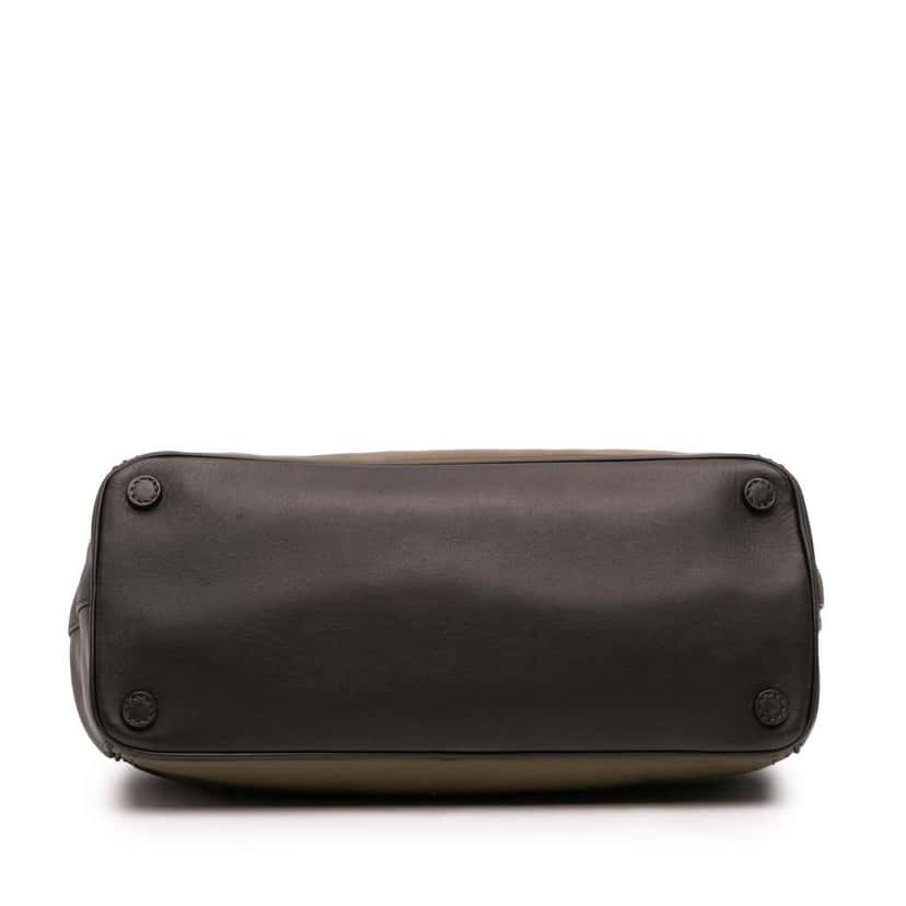 Prada Medium City Calf Hand Stitched Galleria Double Zip Satchel Brown Leather Good condition - Inside View