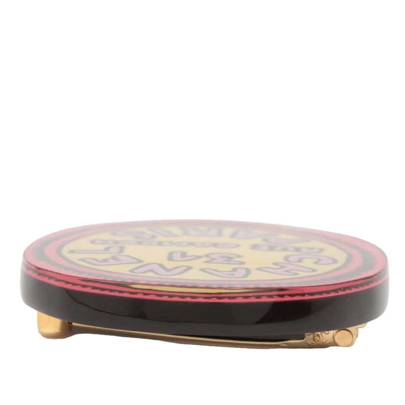 Chanel Resin Rue Cambon Brooch Red Good condition - Inside View