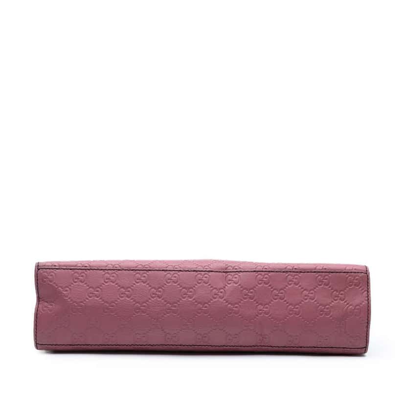 Gucci Large Guccissima Emily Shoulder Bag Pink Leather Good condition - Inside View