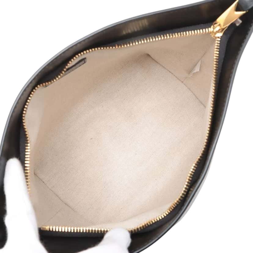 Bottega Veneta Medium Nappa Intrecciato Flip Flap Pouch Black Leather Good condition - Inside View