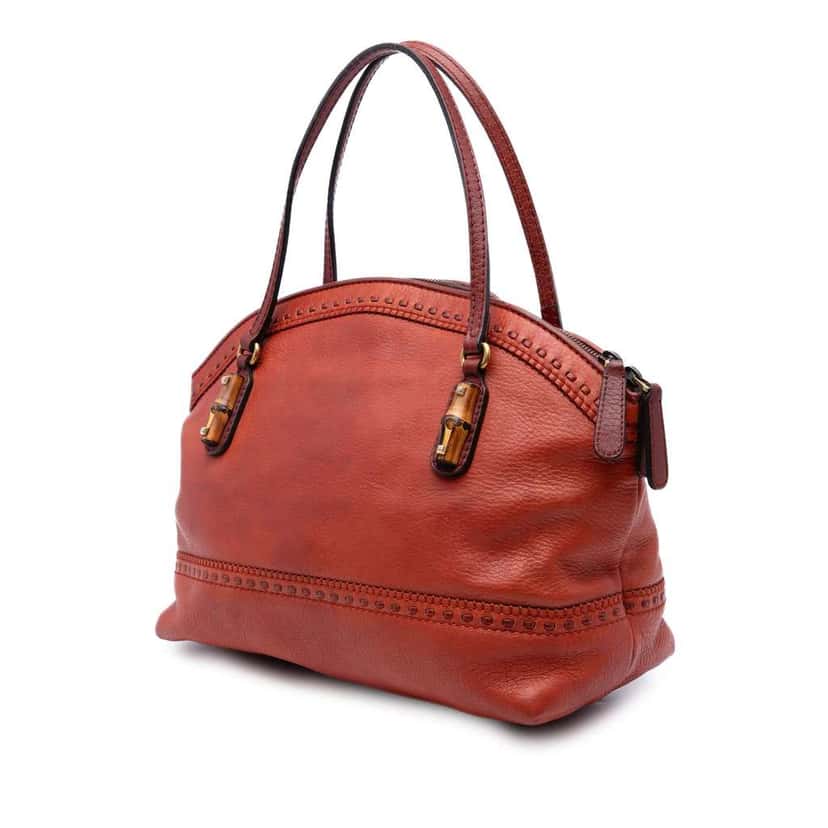Gucci Leather Laidback Crafty Handbag Orange Leather Good condition - Back View