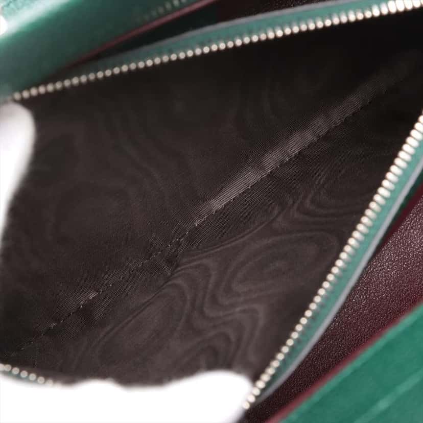 Gucci Small Grained Calfskin Zumi Top Handle Bag Green Leather Good condition - Box View