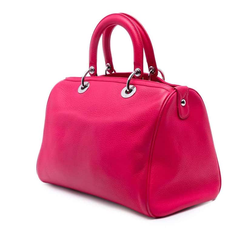 Dior Medium Leather Diorissimo Satchel Pink Leather Good condition - Back View