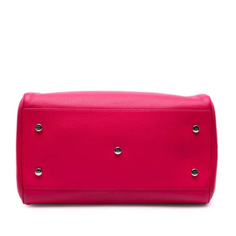 Dior Medium Leather Diorissimo Satchel Pink Leather Good condition - Inside View