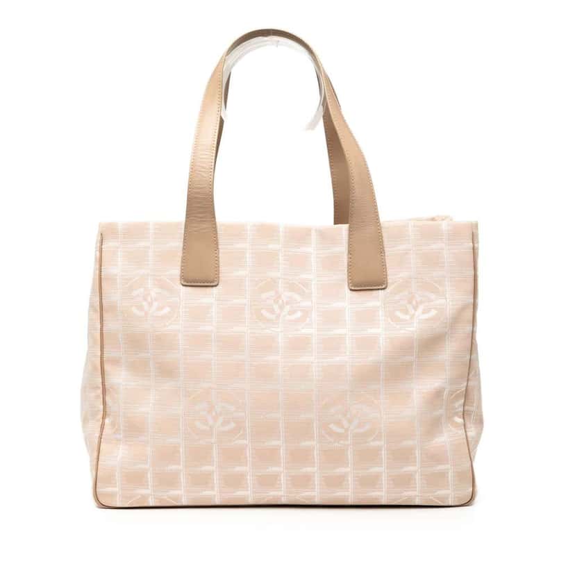Chanel New Travel Line Nylon Tote Brown Good condition - Front View