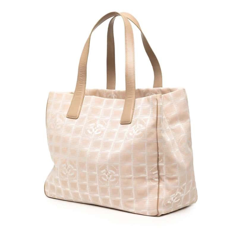 Chanel New Travel Line Nylon Tote Brown Good condition - Back View