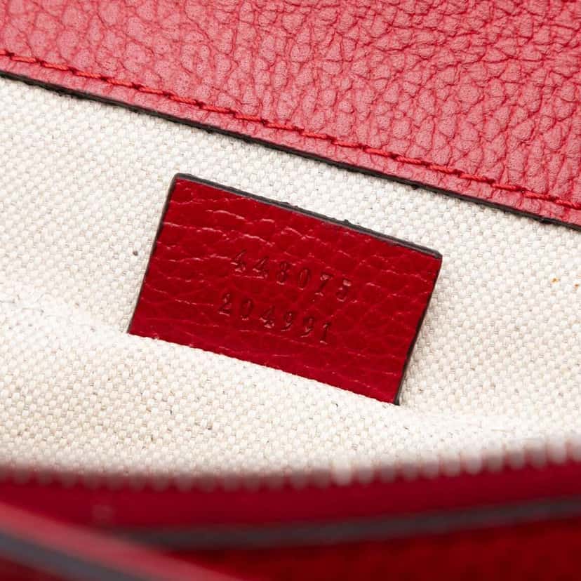 Gucci Medium Bamboo Dionysus Web Satchel Red Leather Good condition - Box View