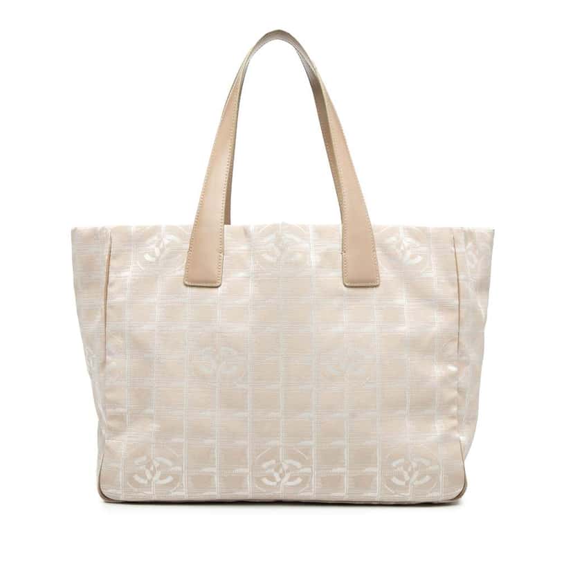 Chanel New Travel Line Nylon Tote Brown Good condition - Front View