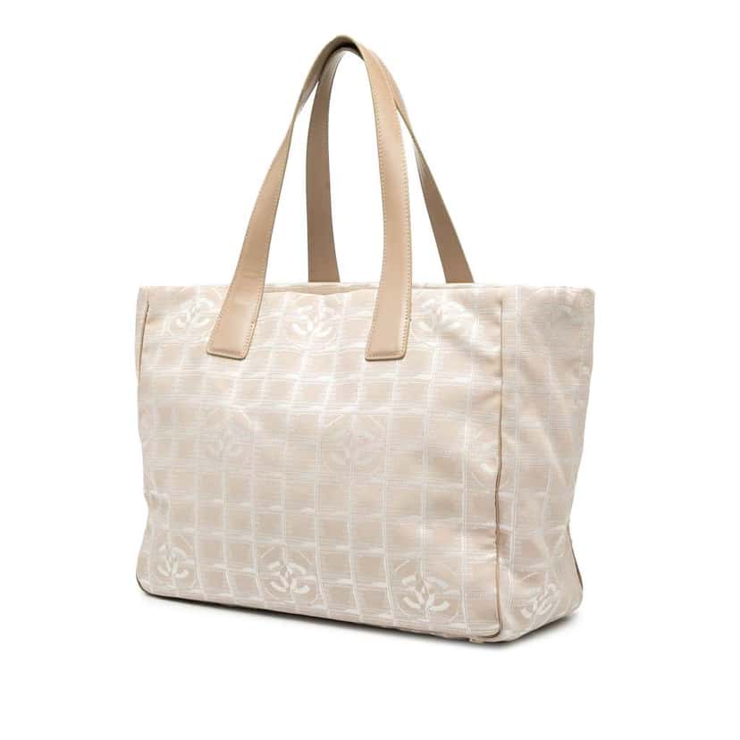 Chanel New Travel Line Nylon Tote Brown Good condition - Back View