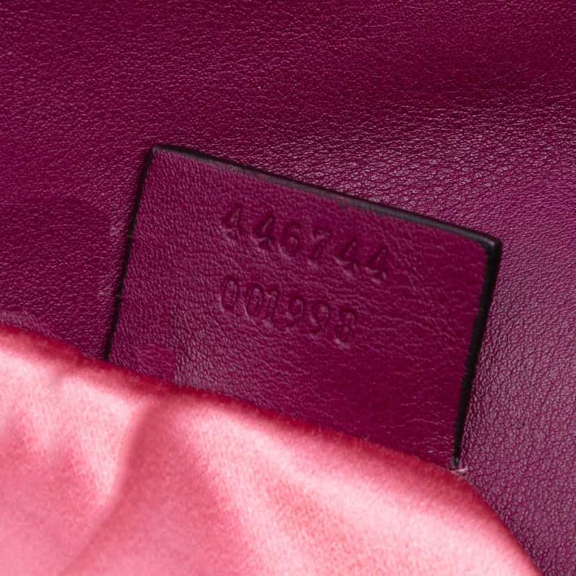 Gucci Small GG Marmont Matelasse Velvet Crystal Embellished Shoulder Bag Purple Velvet Good condition - Box View