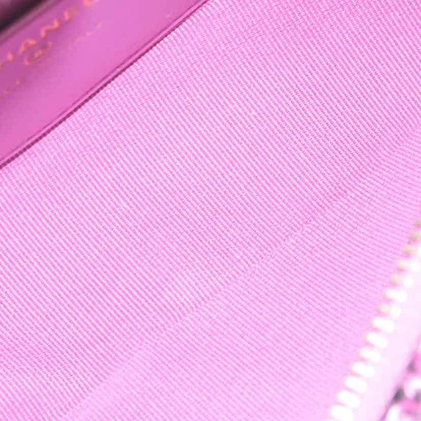 Chanel CC Tweed Houndstooth Clutch On Chain Purple Tweed Very good condition - Inside View