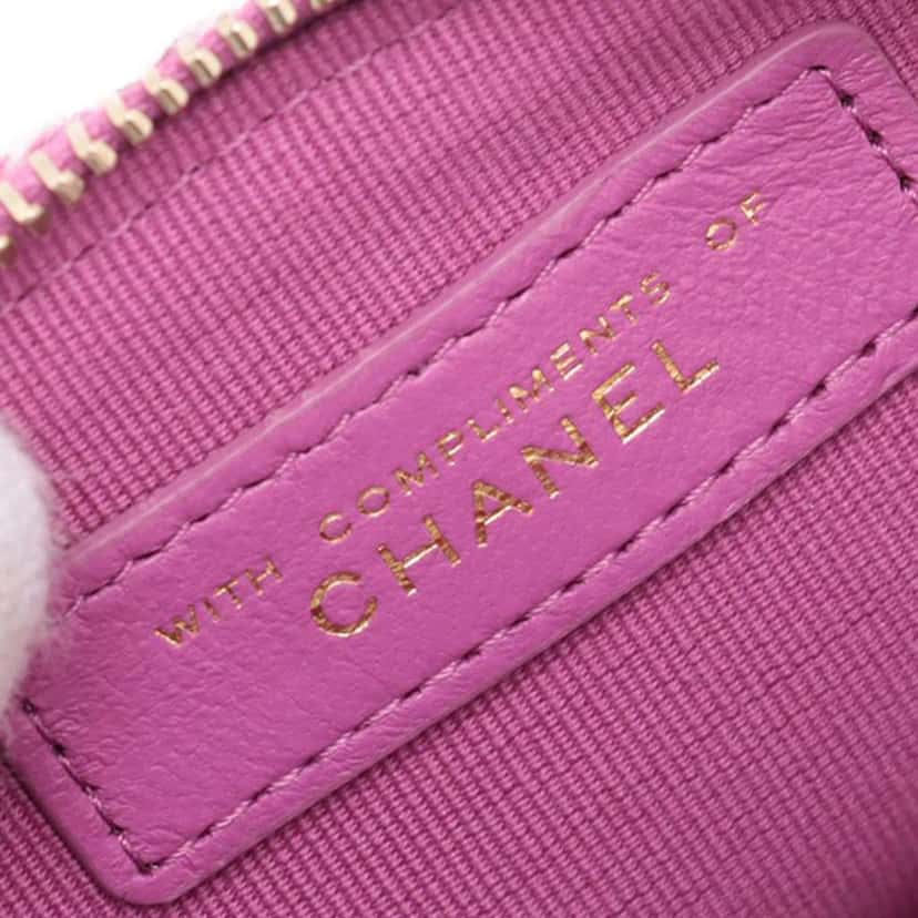 Chanel CC Tweed Houndstooth Clutch On Chain Purple Tweed Very good condition - Model View