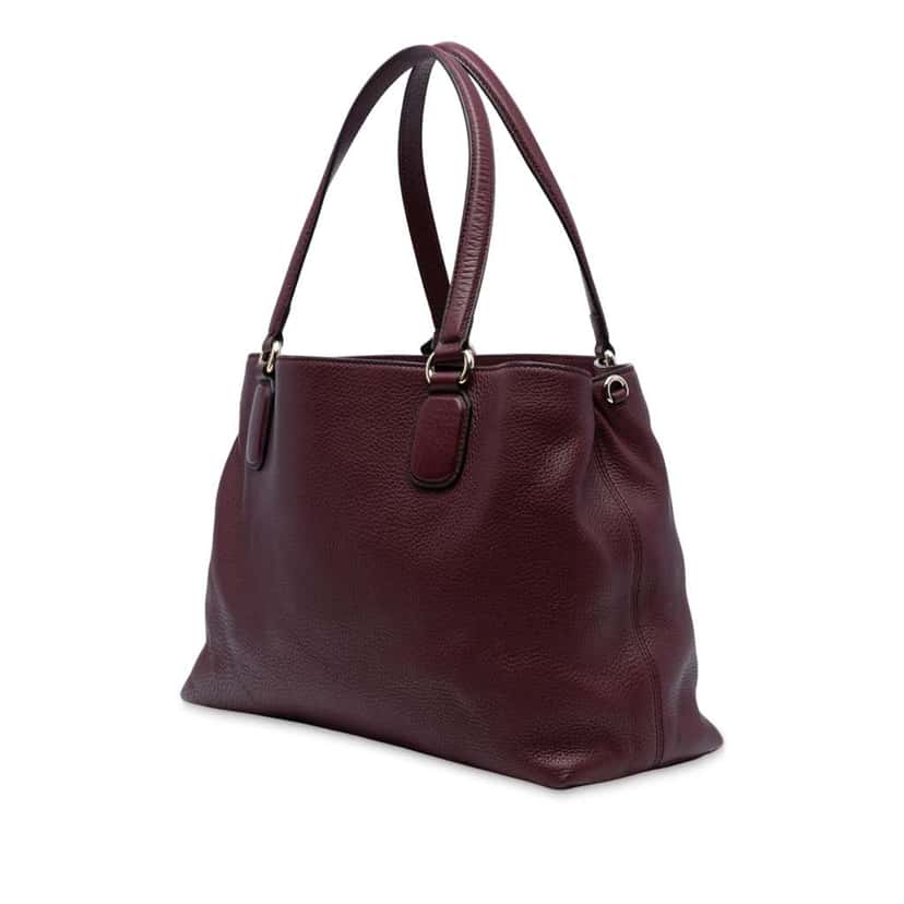 Gucci Medium Leather Soho Working Satchel Red Leather Good condition - Back View