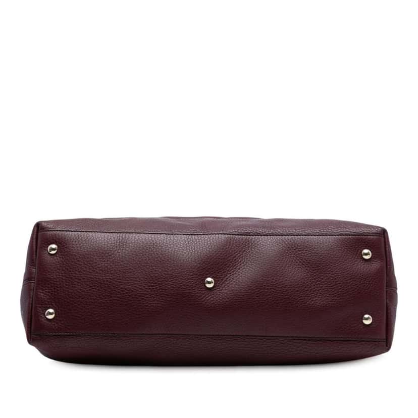 Gucci Medium Leather Soho Working Satchel Red Leather Good condition - Inside View