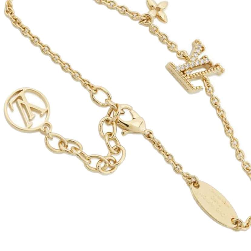 Louis Vuitton Gold Plated Crystal Iconic Bracelet Gold Metal Good condition - Inside View