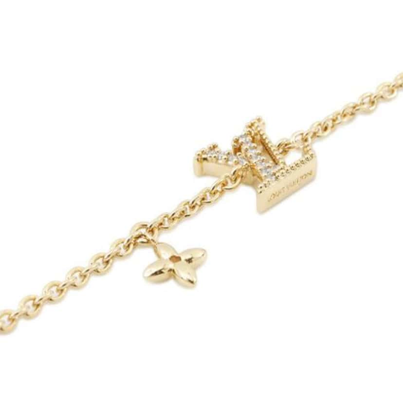 Louis Vuitton Gold Plated Crystal Iconic Bracelet Gold Metal Good condition - Model View