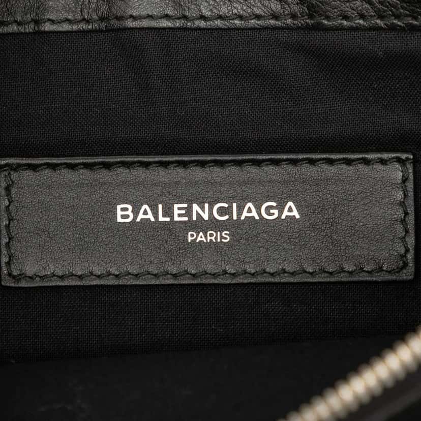 Balenciaga Leather Navy Clip M Black Leather Good condition - Box View