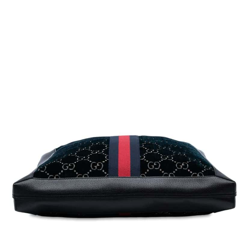 Gucci Large GG Velvet Web Ophidia Tote Blue Velvet Good condition - Inside View