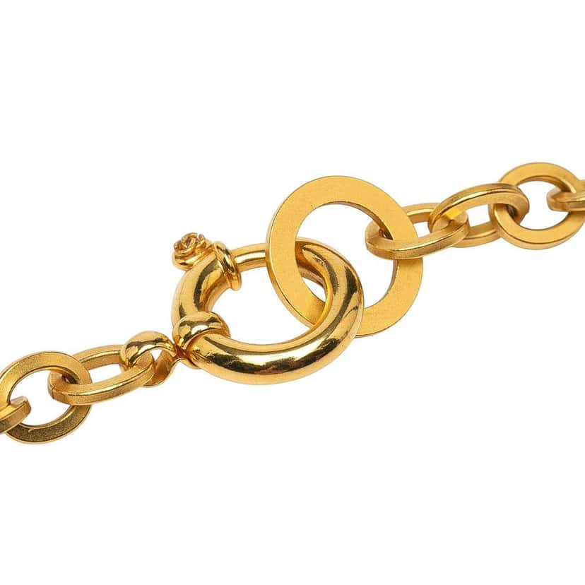 Chanel Gold Plated Chain Necklace Gold Metal Good condition - Inside View