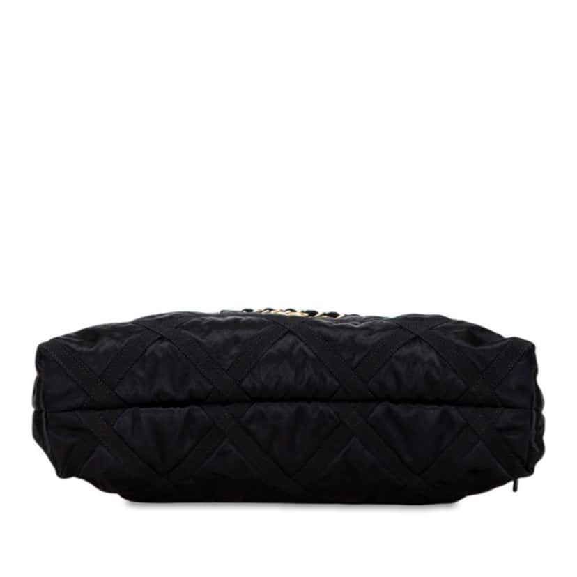 Chanel Nylon Grosgrain Lifestyle Foldable Tote Black Good condition - Inside View