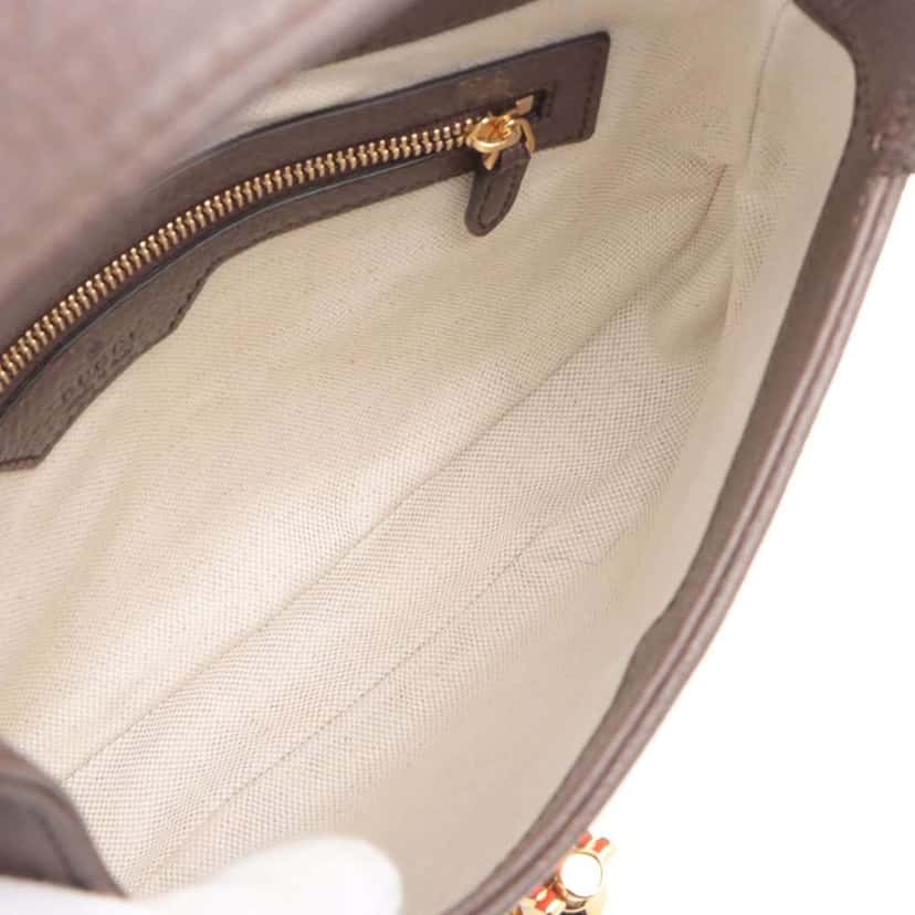 Gucci Small GG Supreme Polka Dot Jackie 1961 Satchel Brown Canvas Good condition - Inside View