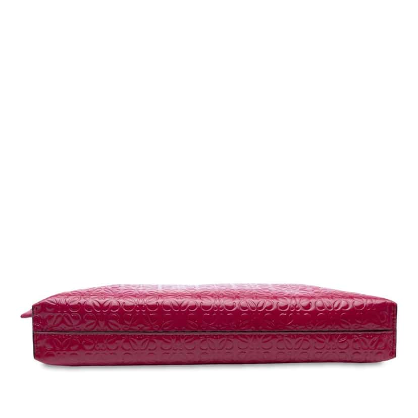 Loewe Embossed Calfskin Anagram Repeat T Pouch Pink Leather Good condition - Inside View
