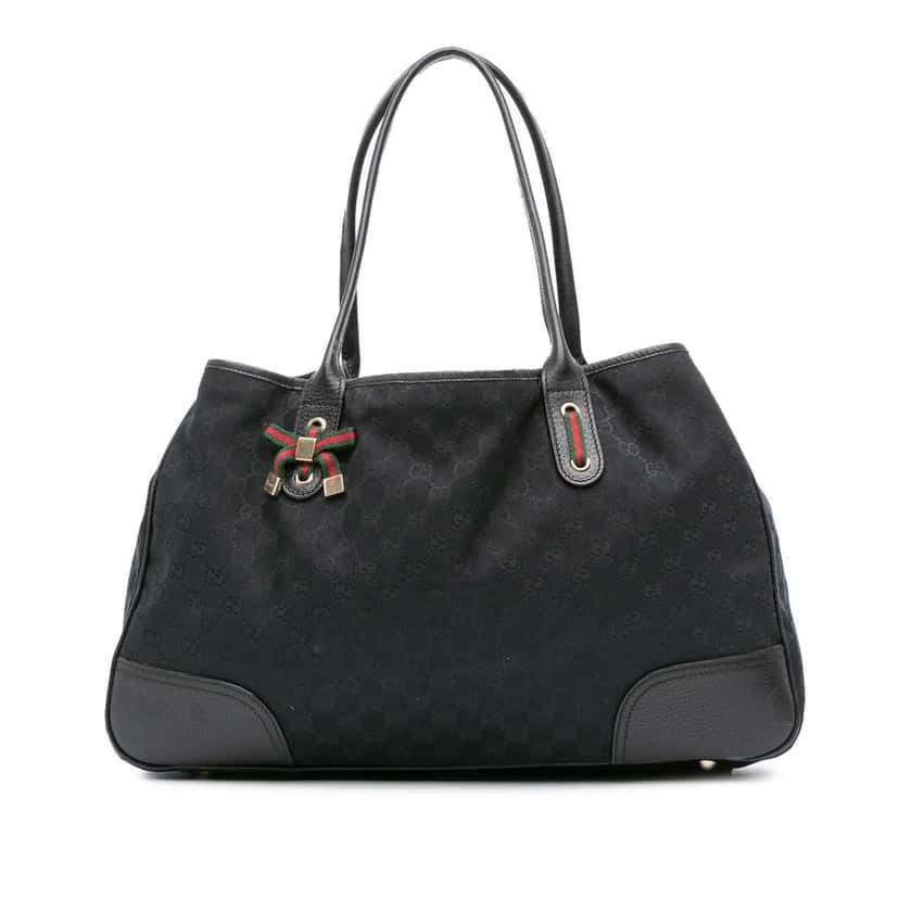 Gucci GG Canvas Princy Tote Black Canvas Fair condition - Front View