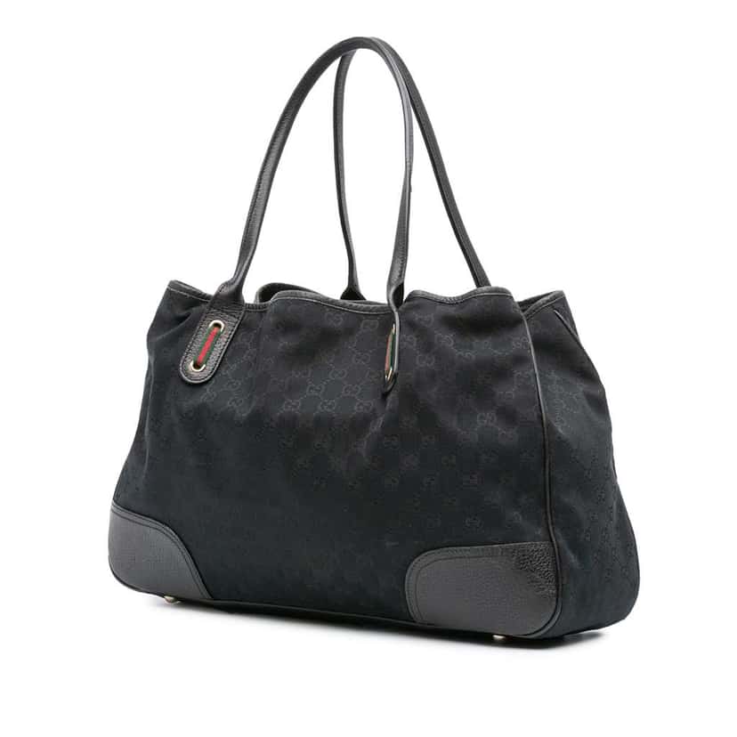 Gucci GG Canvas Princy Tote Black Canvas Fair condition - Back View