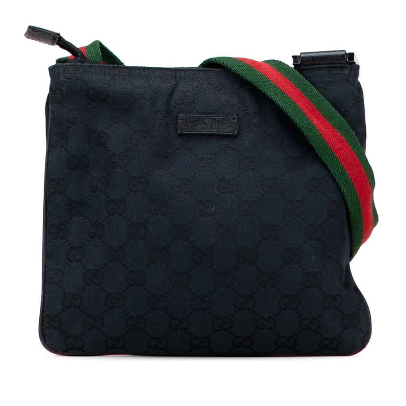 Gucci GG Canvas Web Crossbody Blue Canvas Good condition - Front View