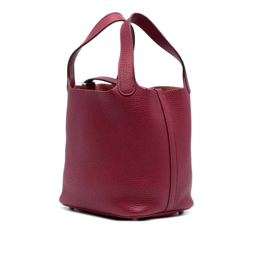 Hermès Clemence Picotin Lock 18 Red Leather Good condition - Back View