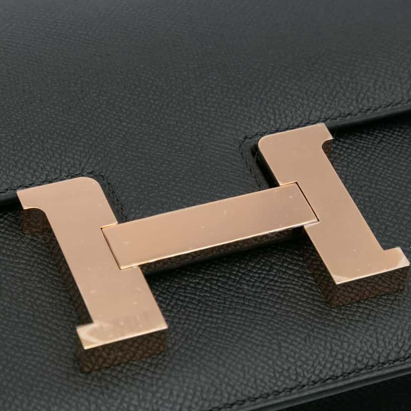 Hermès Epsom Constance 24 Black Leather Good condition - Box View