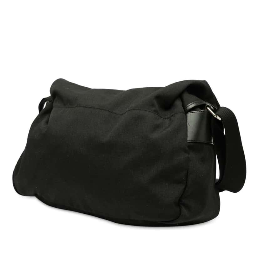 Saint Laurent Canvas Hunting Buckle Messenger Bag Black Canvas Good condition - Back View
