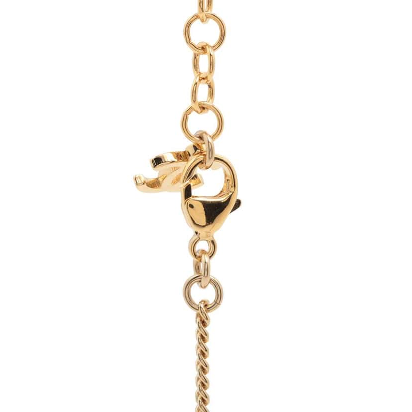 Chanel Gold Plated Glitter Enamel CC Star Pendant Necklace Gold Metal Good condition - Inside View