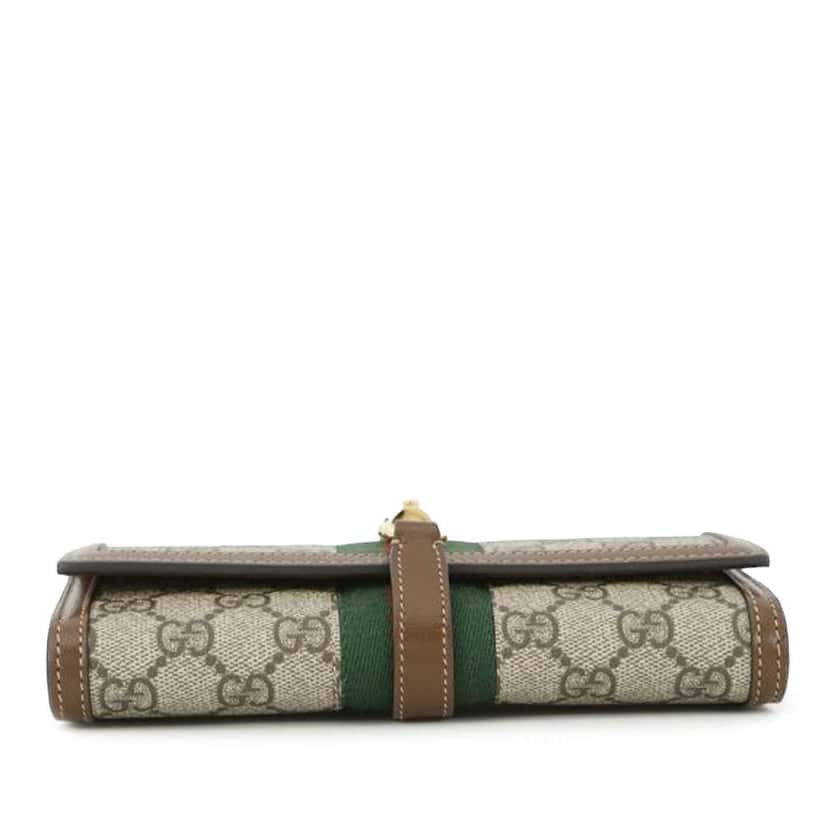 Gucci GG Supreme Jackie 1961 Wallet On Chain Brown Canvas Good condition - Inside View