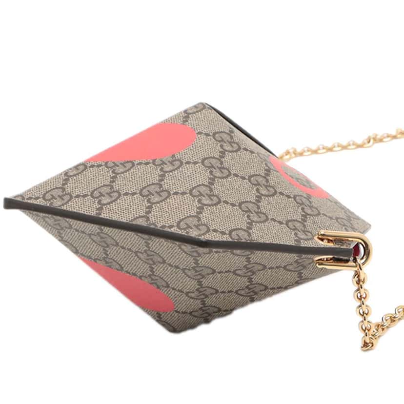 Gucci GG Supreme Heart Love on Chain Brown Canvas Good condition - Inside View