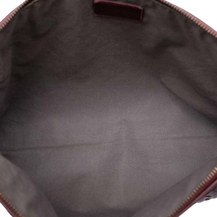 Bottega Veneta Nappa Intrecciato Clutch Red Leather Good condition - Model View