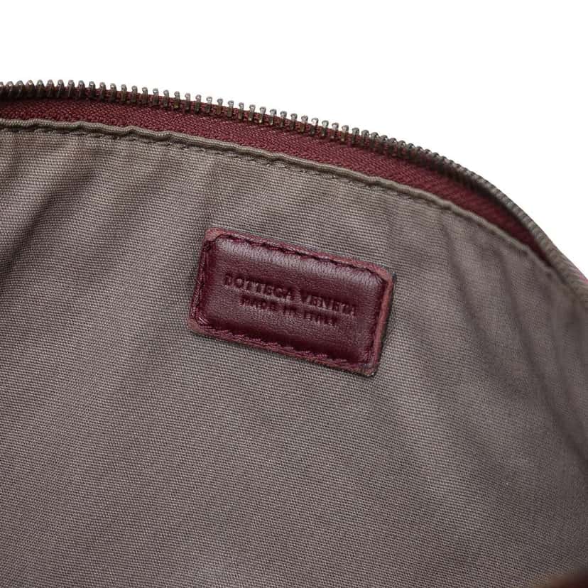 Bottega Veneta Nappa Intrecciato Clutch Red Leather Good condition - Box View