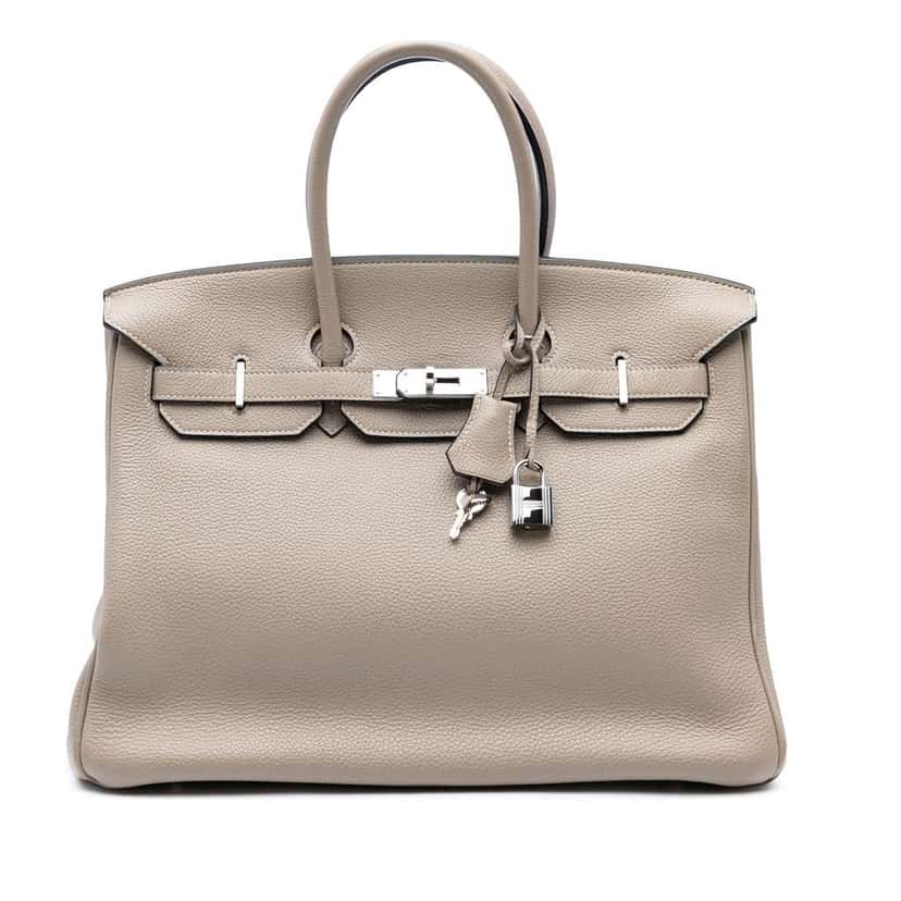 Hermès Togo Birkin Retourne 35 Brown Leather Good condition - Front View