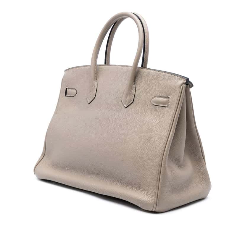 Hermès Togo Birkin Retourne 35 Brown Leather Good condition - Back View