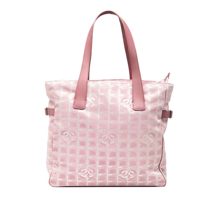 Chanel New Travel Line Nylon Tote Pink Good condition - Front View