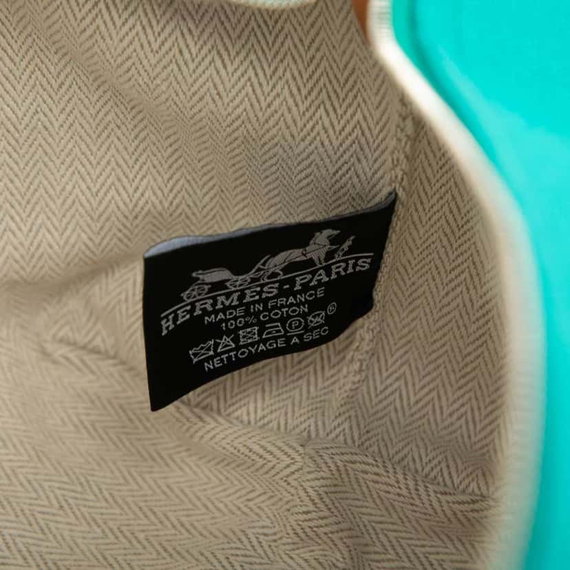 Hermès Small Canvas Bride A Brac Case Blue Canvas Good condition - Box View