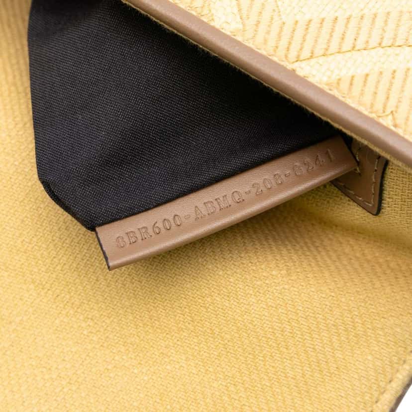 Fendi Medium Embroidered Canvas Baguette Satchel Brown Canvas Good condition - Box View