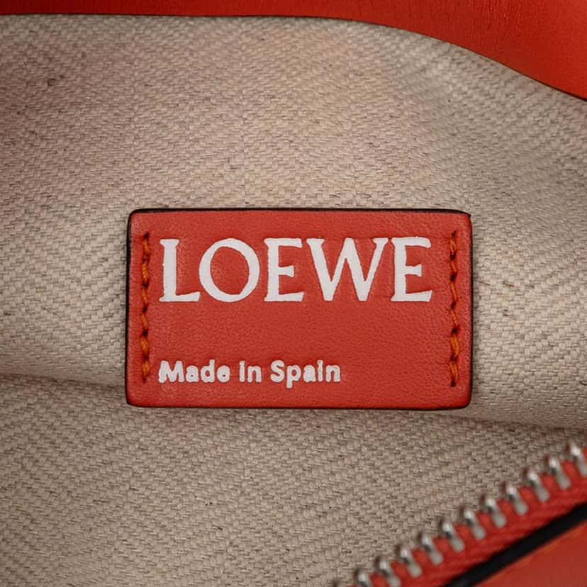 Loewe Mini Leather T Pouch Orange Leather Very good condition - Box View