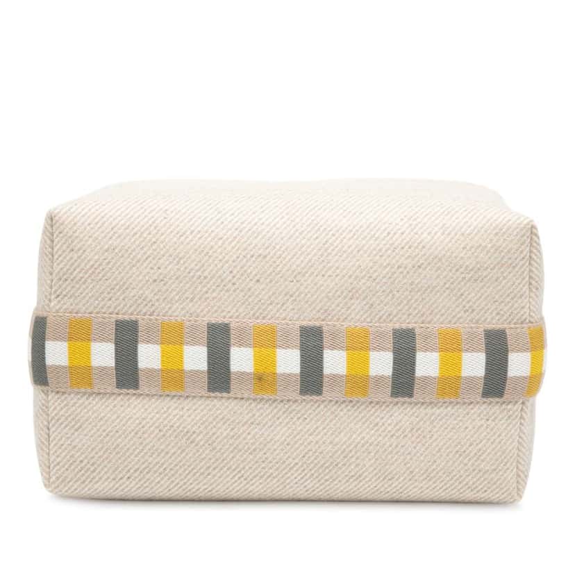 Hermès Large Wool Au Carre Bride A Brac Case Brown Wool Good condition - Inside View