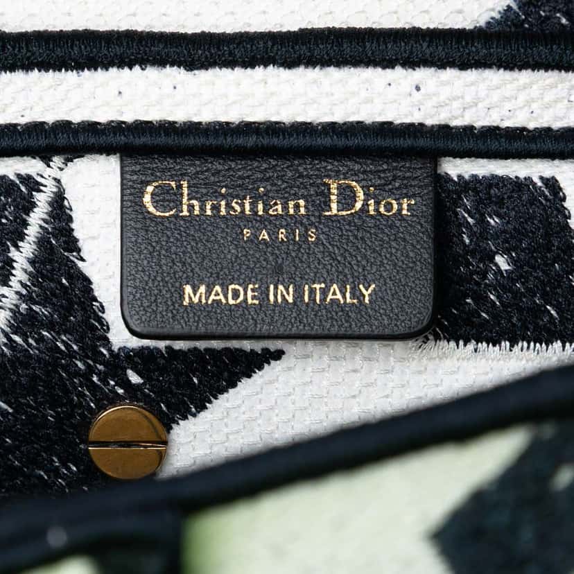 Dior Embroidered Canvas Stars Saddle Bag White Canvas Very good condition - Box View