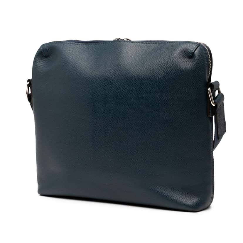 Louis Vuitton Taiga Grigori PM Blue Leather Good condition - Back View